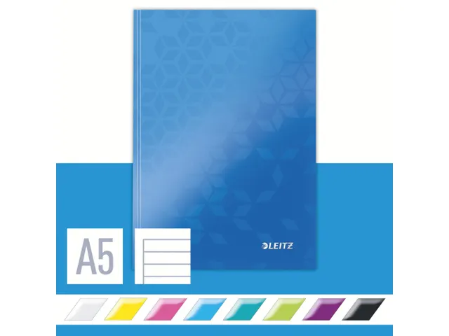 Notitieboek Leitz WOW A5 lijn blauw