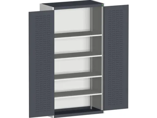 kast met sleufplaat,HxBxD 2000x1300x650mm,4xStalen bodem