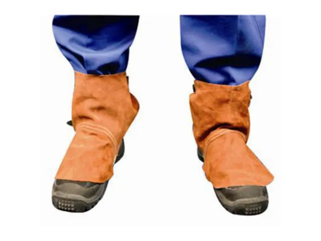 Leg protector lederen beenbeschermers, roodbruin, maat W-39, per paar