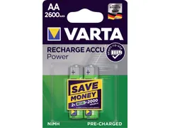 Batterij Oplaadbaar Varta 2x AA 2600Mah Ready2Use