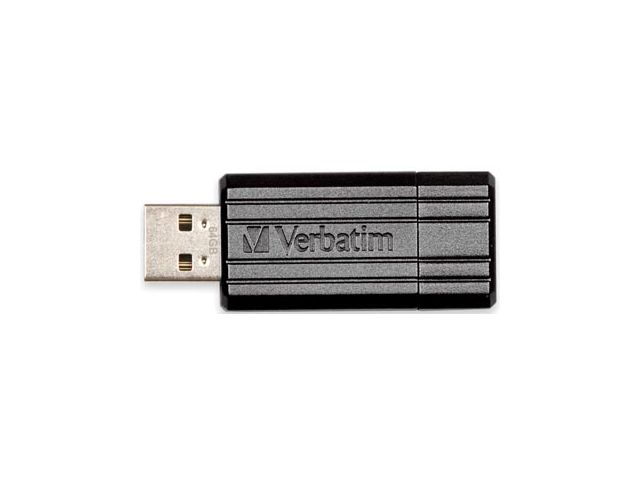 PinStripe USB-stick 2.0 64GB, zwart | USB-StickShop.nl