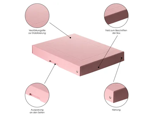 PureBox Pastell A4 rose 40mm