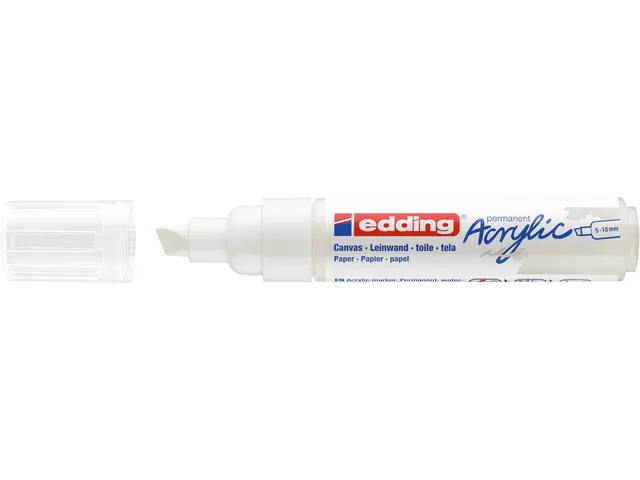 Acrylmarker edding e-5000 breed verkeerswit