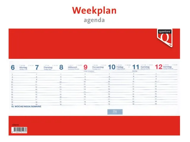 Weekplanagenda 2023 Quantore