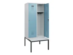 locker met bank,HxBxD 1950x800x815mm,2vak,vak B 400mm,cilinderslot