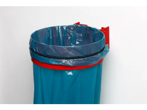 Afvalverzamelaar Voor 120 liter-Zakken Wand Plaatstaal Rood