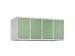 opzetkast,v. locker,4vak.,vak B 300mm,HxBxD 500x1200x500mm