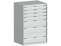 ladekast HxBxD 1200x800x750mm 7laden romp RAL7035 front RAL7035