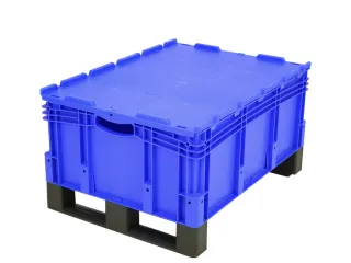 Euronorm Stapelkrat Pp 338x800x600mm 122l Dubbele Bodem Sledepoten - 1