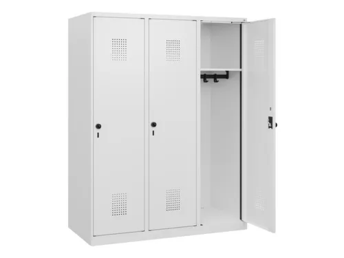 schoollocker,HxBxD 1530x1200x500mm,3vak,vak B 400mm,draaigrendel