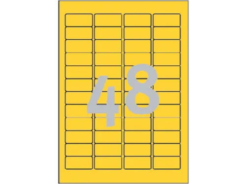 Gekleurde etiketten Avery Zweckform 45.7x21.2mm Geel 960 stuks