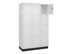 lockerkast,HxBxD 1950x1200x500mm,3x4vakken,vak B 400mm,cil.-slot