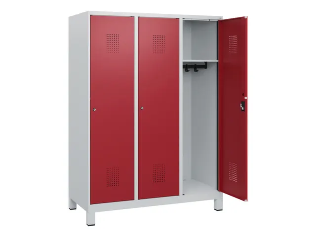 schoollocker,HxBxD 1630x1200x500mm,3vak,vak B 400mm,cil.-slot,voeten