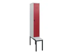 Armoire vestiaire avec banc HxlxP 1950x300x815mm 1compart.