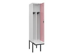 locker met bank,voor scheiding van kleding,HxBxD 2120x400x815mm,1vak