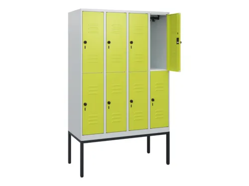 dubbeldekse locker,HxBxD 1950x1200x500mm,4x2vak.,vak B 300mm