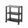 Mobiele Trolley 3 Niveaus 33.6x42.8cm plateau Zwart