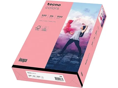 Inapa Tecno colors Gekleurd papier A4 Roze 120 gram 250vel