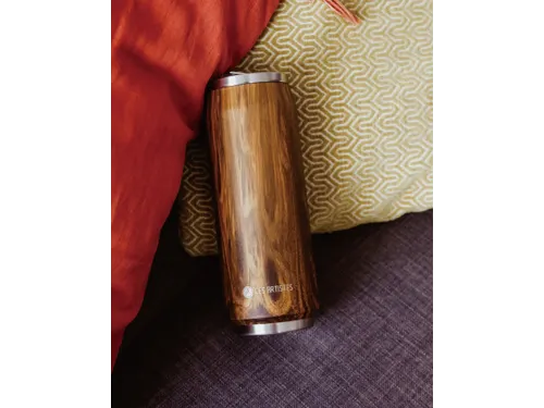 Thermosbeker Les Artistes Paris blik 500ml Wood met Rietje