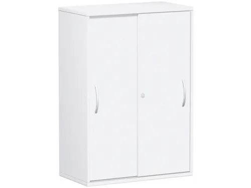 kantoor-schuifdeurkast HxBxD 1182x800x425mm hout wit 2 OH