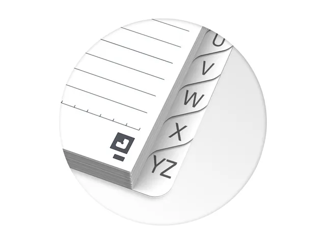 Indexboek Oxford Urban Mix A5 90vel alfabet lijn Assorti