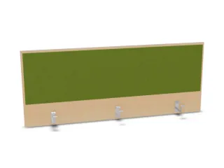 opzetpaneel bureau aanbouw achter B 1400mm NE-esdoorn BN7048-groen - 1