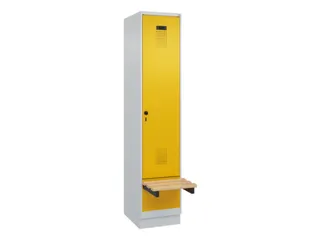 locker met bank,HxBxD 1950x400x815mm,1vak,vak B 400mm,draaigrendel - 2