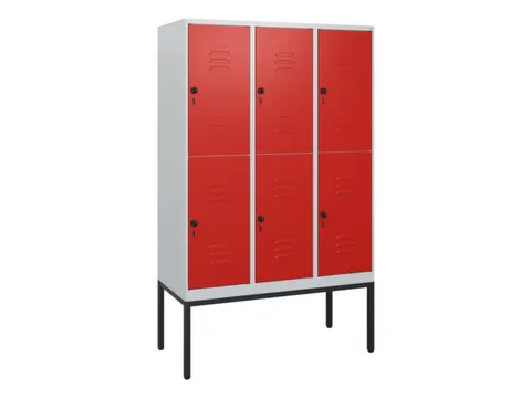 dubbeldekse locker,HxBxD 1950x1200x500mm,3x2vak.,vak B 400mm
