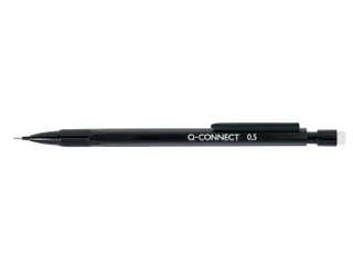 Q-Connect Vulpotlood Zwart met clip en gum + 3x 0,5mm HB stift - 1