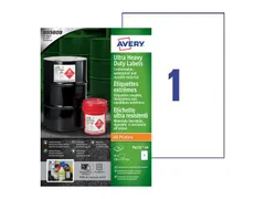 Etiket Avery B4775-50 210x297mm polyethyleen wit 50 stuks