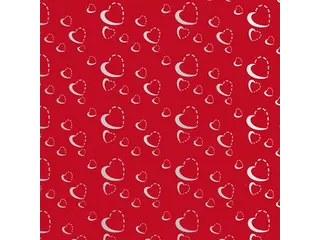 Geschenkpapier Silver Hearts 70 cm x 2 m - 1