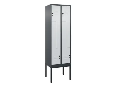 Z-garderobekast,HxBxD 2120x600x500mm,vak B 150/300mm,draaigrendel