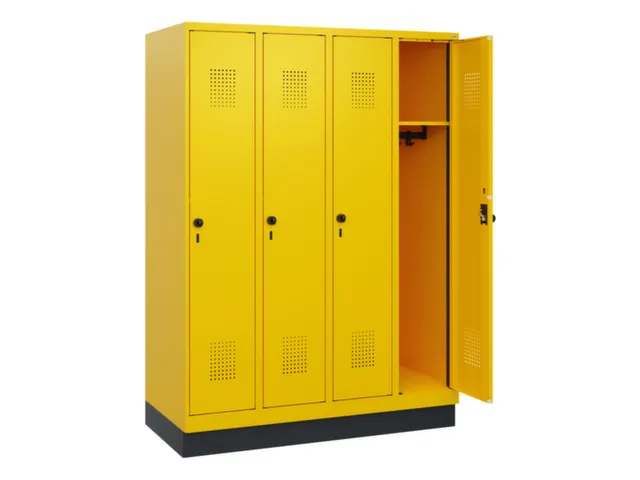 schoollocker,HxBxD 1630x1200x500mm,4vak,vak B 300mm,draaigrendel