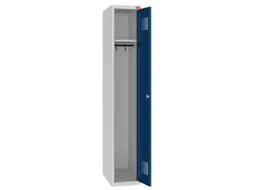 lockerkast,HxBxD 1800x300x500mm,1vak,draaigrendel,sokkel,romp RAL7035