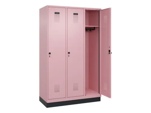 locker,HxBxD 1950x1200x500mm,3vak,vak B 400mm,draaigrendel,sokkel
