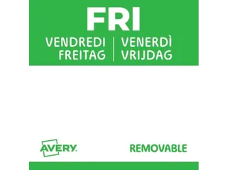 Etiket Avery HACCP vrijdag groen 25x25mm 1000 stuks - 5