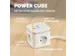 Stekkerblok Fellowes Power Cube F 3-voudig 1xUSB A 2xUSB C 2m wit