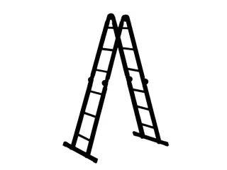 Vouwladder Aluminium 4X4Sporten Aanlegladder L 4 74M - 7