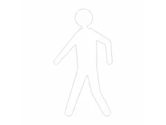 plaksymbool,voetganger,markering HxB 600x330mm,wit