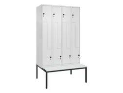 Z-garderobekast,HxBxD 2120x1200x815mm,8vak,vak B 300mm,draaigrendel