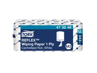Poetspapier Tork M3 Reflex Advanced 1-laags 343 vel wit 473246 - 1