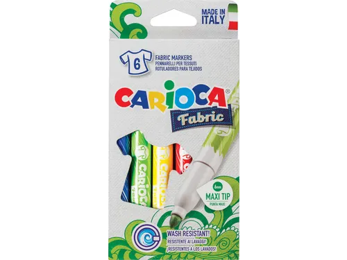 Carcioca Textielstift Fabric, Doos à 6 Stuks Assorti