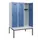 locker met bank,HxBxD 1950x1200x815mm,3vak,vak B 400mm,draaigrendel