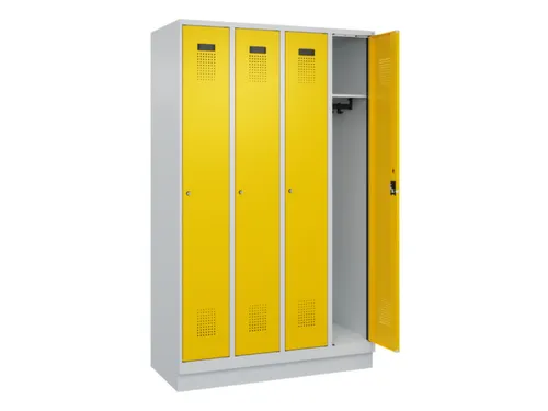 locker,HxBxD 1950x1200x500mm,4vak,vak B 300mm,cil.-slot,sokkel