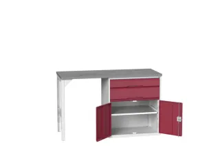 werkbank,HxBxD 930x1500x600mm,linoleumblad,2voeten/1container - 1