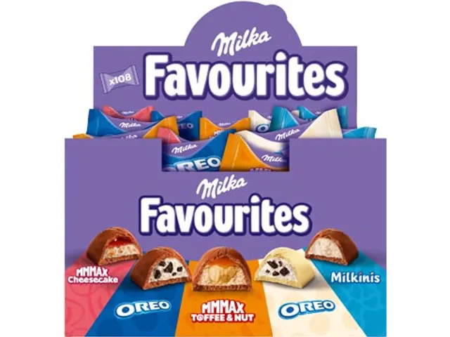 Milka Favourites Mix doos 1kg 108 Stuks