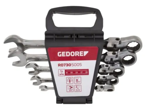 GEDORE R07305005 Scharnierring ratel steeksleutelset SW8-19mm