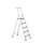 trapladder,eenzijdig,5treden,m. bekleding,stand H 1m,balk L 1,79m