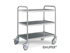 Kantinewagen RVS 3 etages draagverm. 120kg laadvlak 1000x600mm