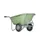 aluminium kruiwagen,230l,HxBxD 730x900x1600mm,HDPE-bak,groen,aluminium